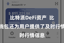 比特派DeFi资产  比特派钱包还为用户提供了及时行情信息